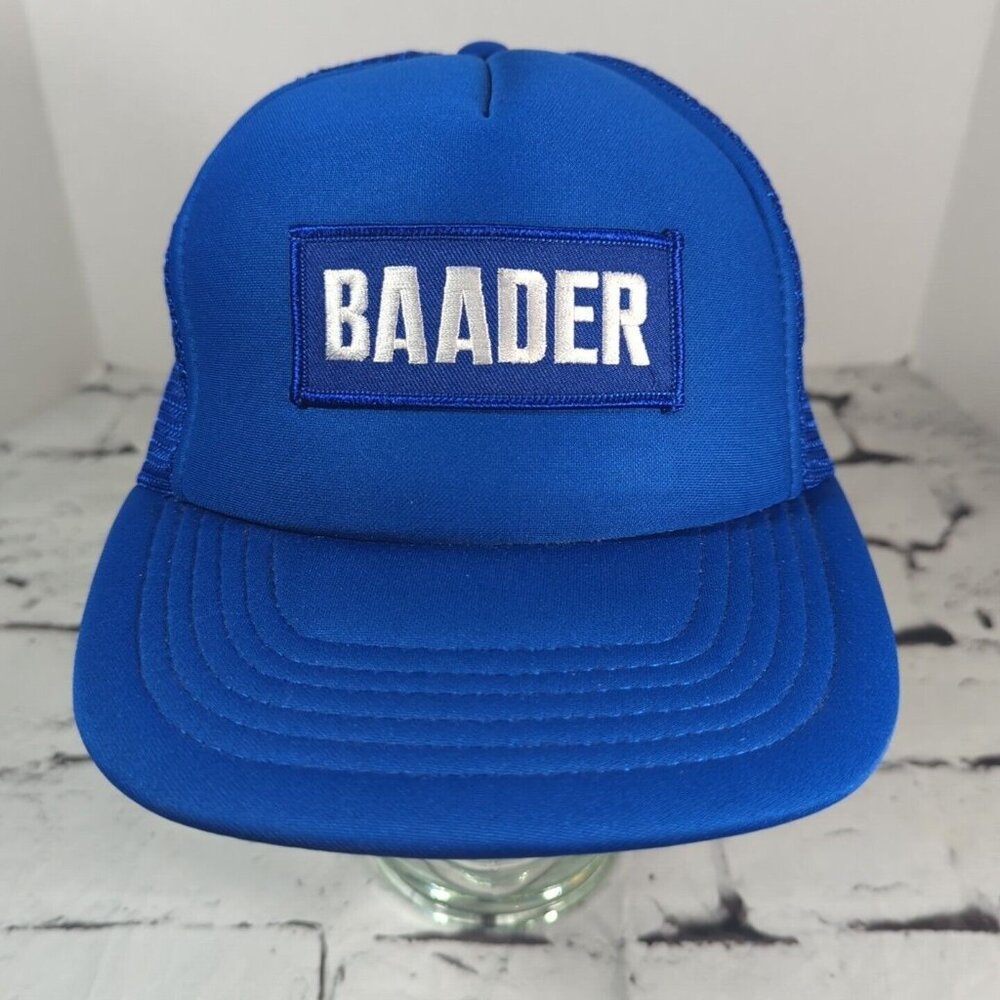 Baader Blue Vintage Snapback Trucker Hat Foam Front Ball Cap